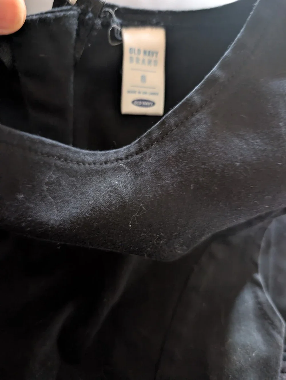 Old Navy Black Velvet Scoop Neck Dress